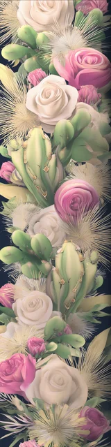 Free flower bookmark featuring muted desert flowers